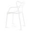 Polypropylène blanc de deux chaises principales pour l'intérieur et l'extérieur, offrant une assise confortable dans les espaces de repas de bureau