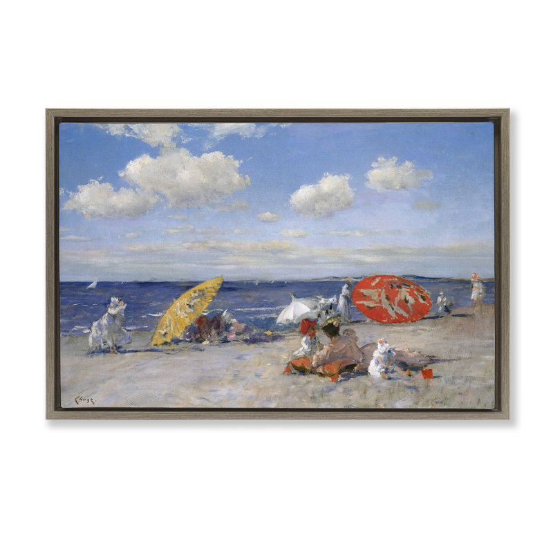 Toile flottante classique encadrée brune par William Merit Chase, Cadre flottant orme Montalcino, H 17 po x l 25 po