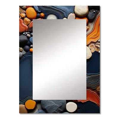 Desert Tapestry Collage III - Desert Decorative Wall Mirror, Global Mirror, Printed Metal Art