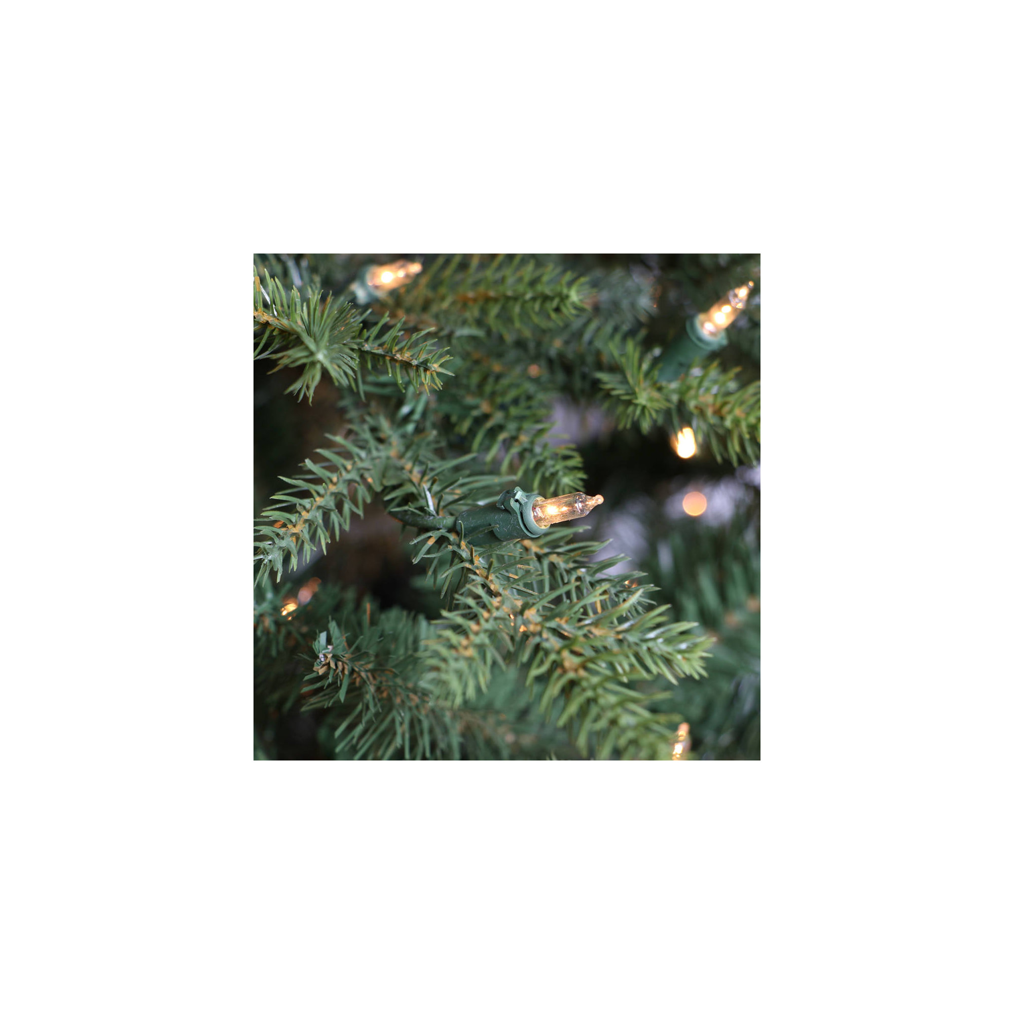 Lighted Artificial Fir Christmas Tree, 4.5' H