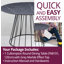 Mose Round Metal Base Dining Table