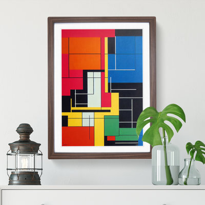Bauhaus Abstract Art No.7 1 Piece Single Picture Frame Wall Art