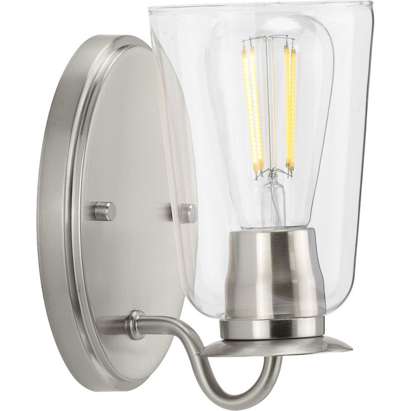 Rourke Dimmable Vanity Light, Brushed Nickel