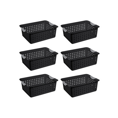 Sterilite Medium Ultra Storage Basket with Contoured Handles