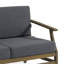 Causeuse d'extérieur en bois de teck avec coussin et accoudoirs Clinkscales-114983538-114983539