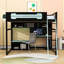 Lit mezzanine double avec lumières DEL, ports USB et bureau-889718714