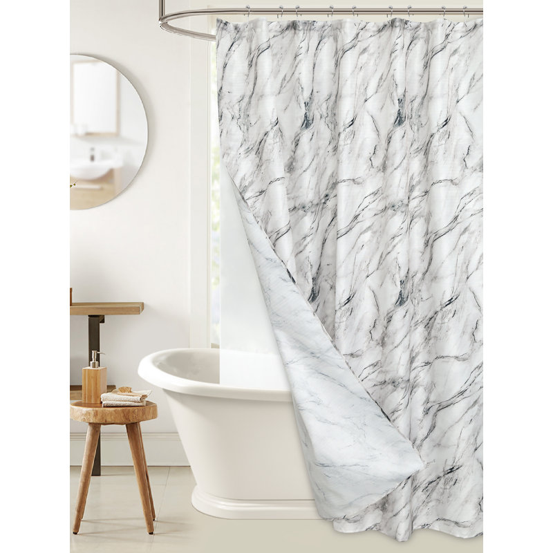 Ensemble de rideau de douche Mercer avec crochets et doublure