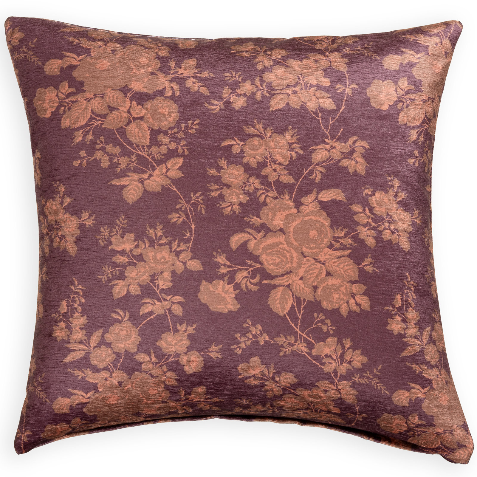 Mayfair Meadow  Throw Pillow, 20" x 20", Polyfill, Cherry