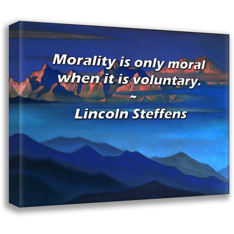 «Artsy Quote» par Lincoln Steffens, toile tendue avec châssis, H 13 po x l 18 po