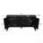 Industrial Wood Credenza Storage Cabinet, 4 Door With Wooden Arc Legs And Bronze Clasps, Advanced Solid Craftsmanship In Black-1543589536