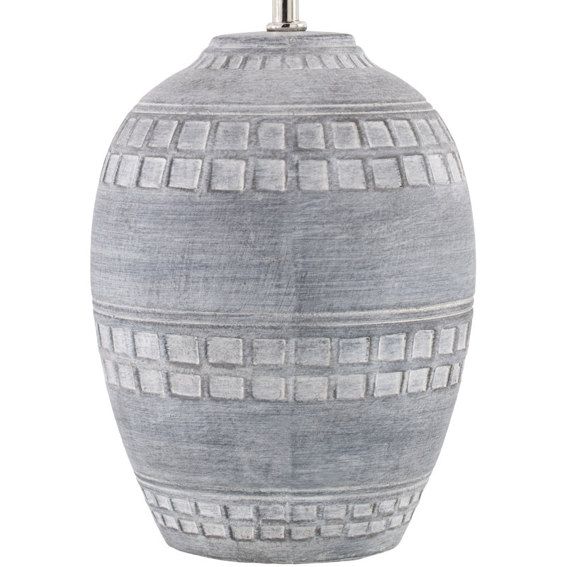 Arny Table Lamp, Gray Base/Wheat Shade