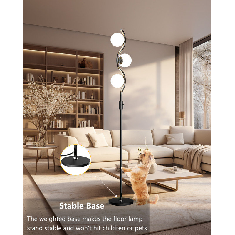 Lampe sur pied Malvie 60 Mid Century
