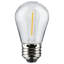 24Ft - LED String Light - Includes 12-S14 Bulbs - 2000K - White Cord