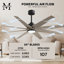 Ariella - Ventilateur de plafond à huit pales - DEL intégrée-103363381-103363385