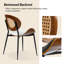 Pateley 20.75"W Modern Dining Chair With Rattan Woven Back-589324859-589324804