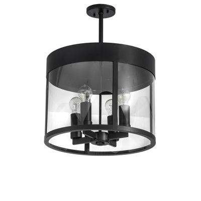 Luminaire suspendu cylindrique 4 lumières Cilindro