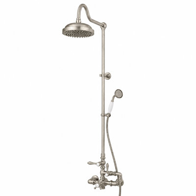 Douche thermostatique apparente et douchette à main de Strom Living