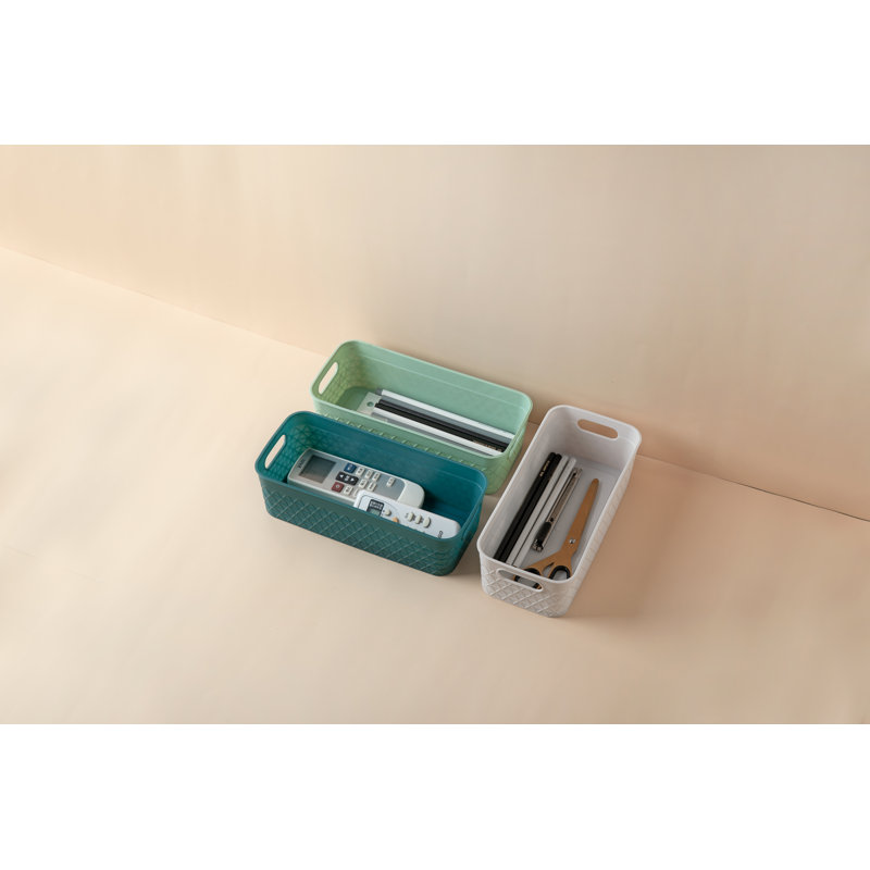 Rebrilliant Plastic Decorative Bin, 2.8" H x 9.7" W x 4.4" D