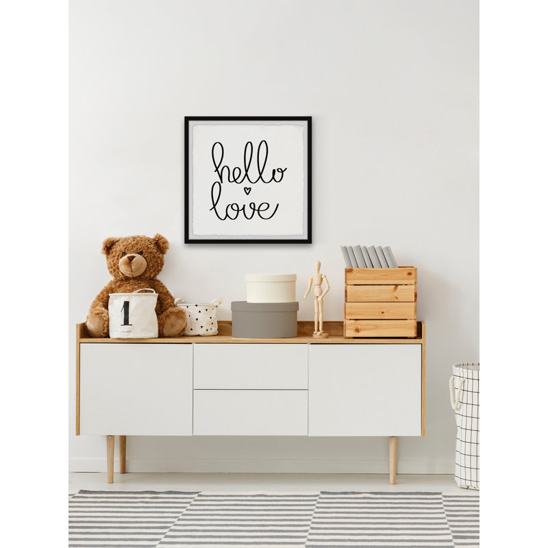 «Bowens Hello Love», reproduction encadrée, H 32 po x l 32 po x P 1,5 po