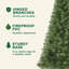 Arbre de Noël artificiel 6 pi, non éclairé avec 582 pointes en PVC et support en plastique à 4 pieds - Décoration de Noël de couleur verte