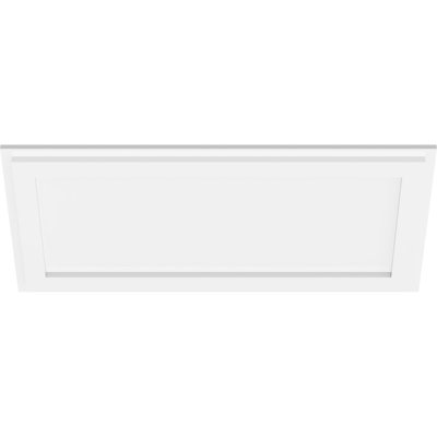 28"W x 14"H x 9 3/4"C x 1"P Rectangle Architectural Grade PVC Contemporary Ceiling Medallion