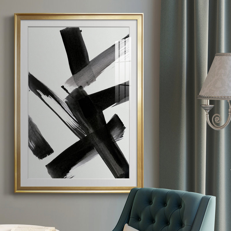 Black Magic II - peinture encadrée, Or, H 26,5 po x l 36,5 po x P 1,5 po