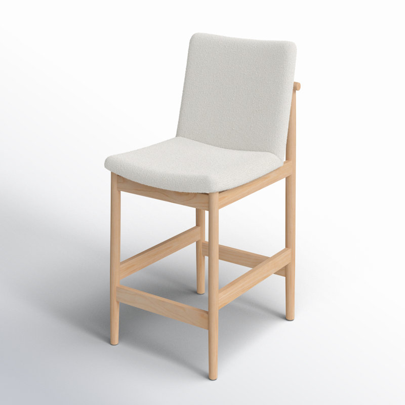 Tabouret de comptoir Daffodil Boucle, Crème