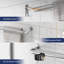 Joze Compact Double Towel Bar, Polished Chrome