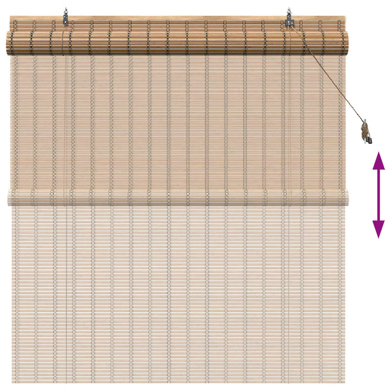 Bamboo Roller shade, 130 cm W x 160 cm L