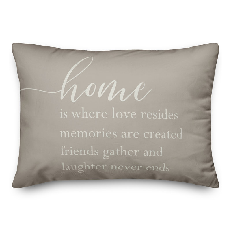 Outdoor Reversible Throw Pillow, Gray