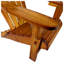 Chaise Adirondack pliable en bois massif au fini chêne pour patio et terrasse