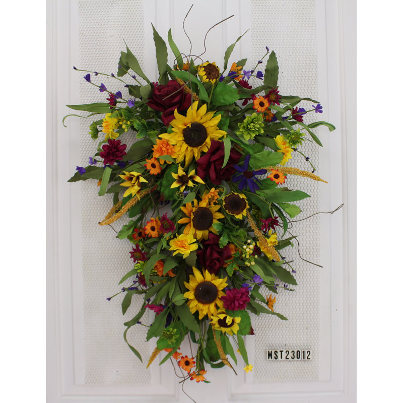 Faux Sunflower Swag