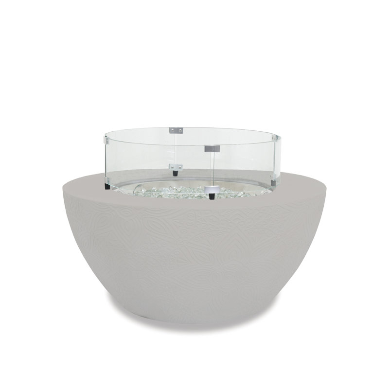 Bazaar Bali Concrete Propane/Natural Gas Fire Pit Table
