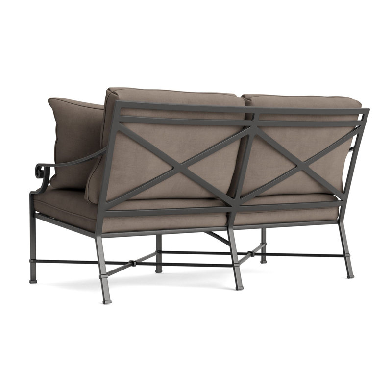 Venetian Outdoor 2 - Seat Loveseat, Fusion Clay, Textured Pewter