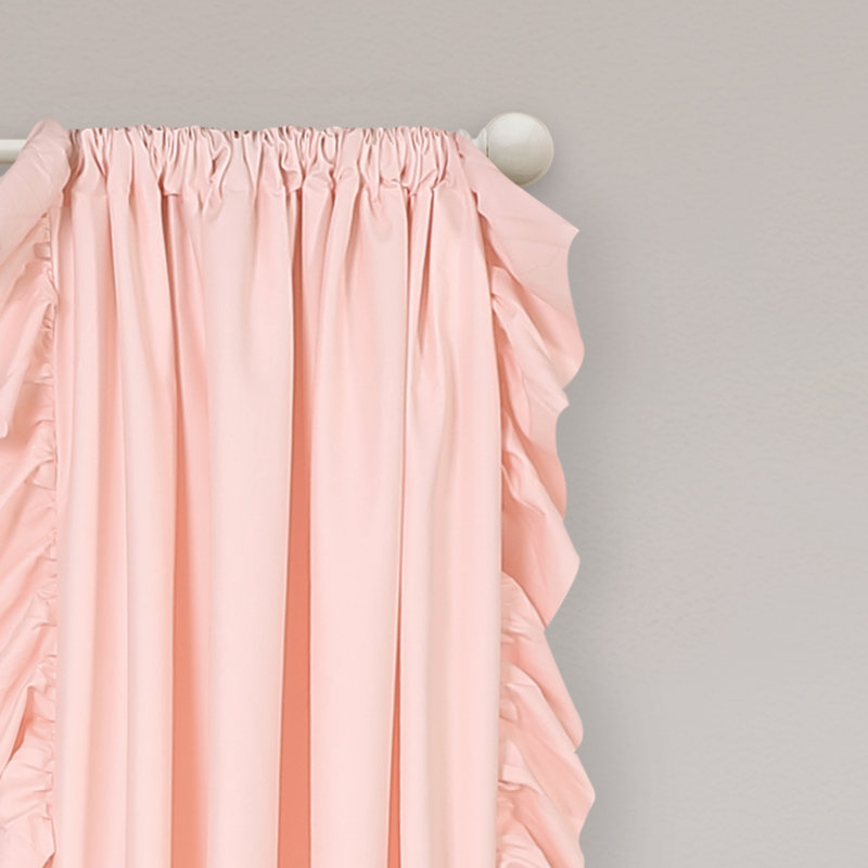Paire de rideaux semi-transparents Reyna, Rosé, l 54 po x L 95 po