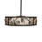 Correna 8 - Light Steel Dimmable LED Drum Chandelier
