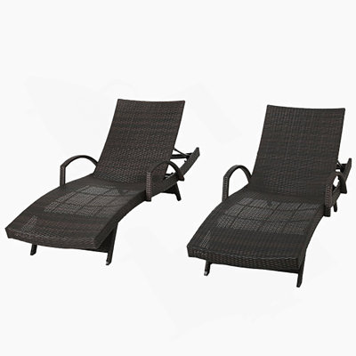 Chaise longue avec accoudoirs pour patio