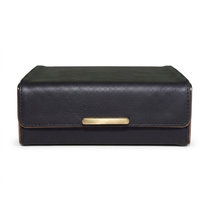 Boîte à bijoux en cuir pour lui, Noir, noir, noir, noir