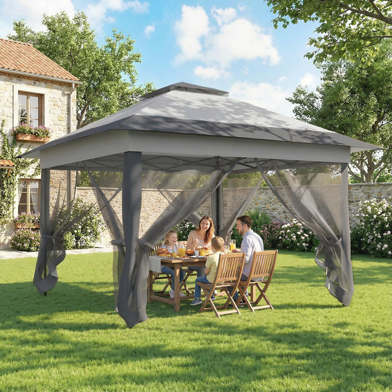 Auvent instantané 12 'x 12', gris foncé, Gris foncé