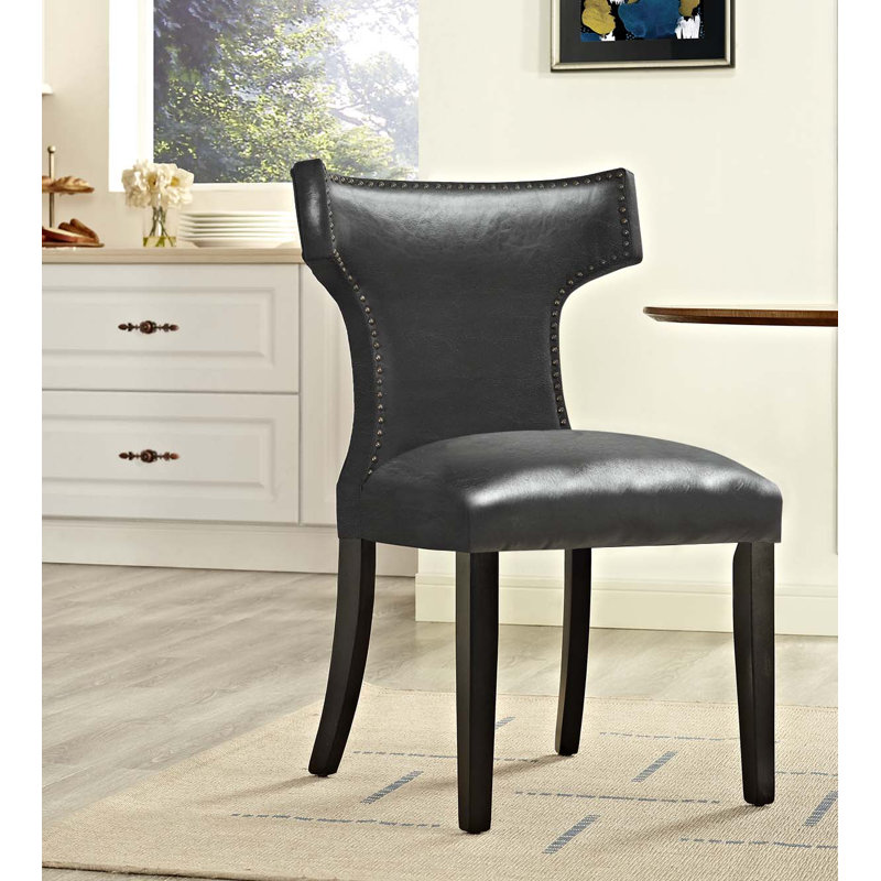Chaise de salle à manger Curve en noir, Noir