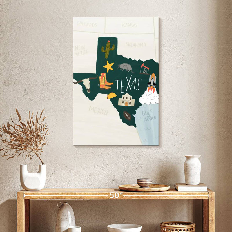 Texas Icons, 36" H x 24" W