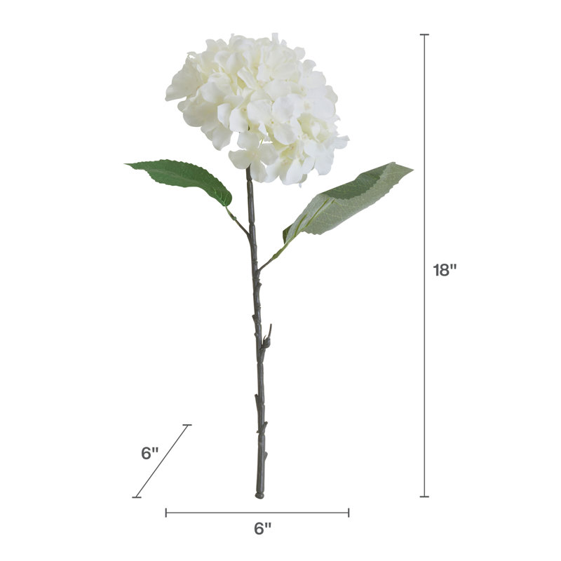 Éléments hortensias artificiels, 6 pièces, 18 pouces