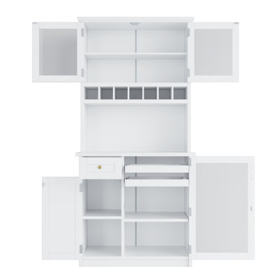 [Vidéo d'assemblage fournie] Buffet autoportant de 35,4 po x 17,7 po x 74,8 po Farmhouse de Topmat