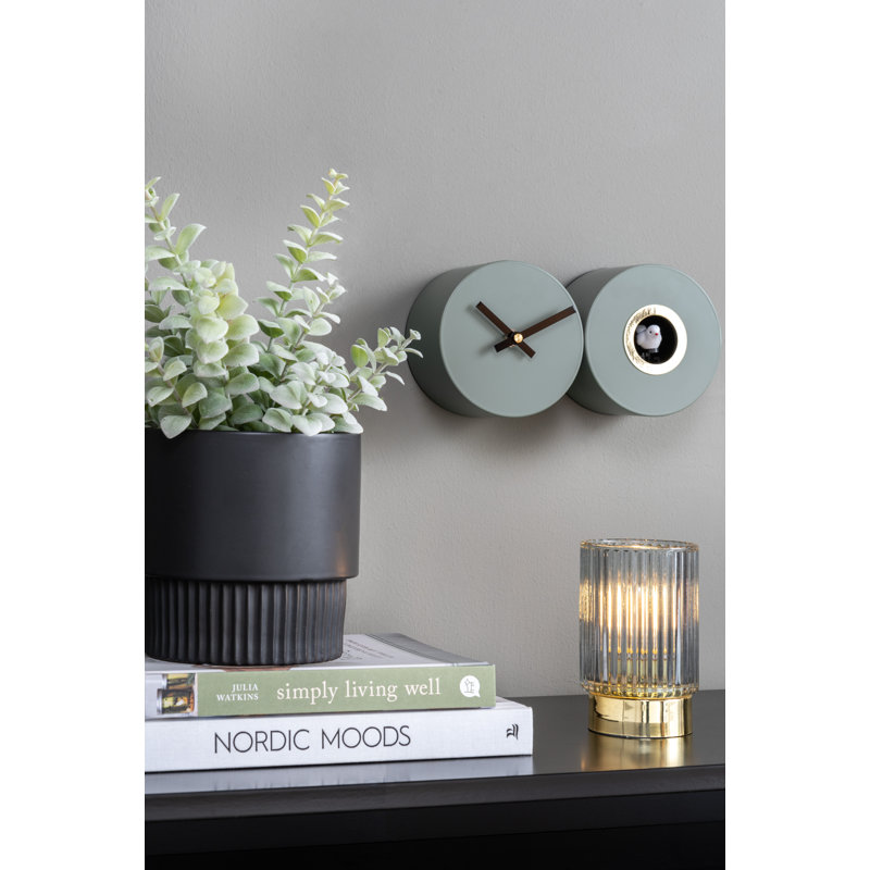 Metal Wall Clock, Jungle Green