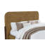 Lit plateforme tapissier grand Palmea Curry et noyer-153629725