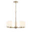 Lustre à 5 lumières 24 po Verlana - Or moderne-1148037503