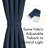  100% Blackout Door Curtain Thermal Insulated Privacy Curtain for French Front Door with Tieback, Room Darkening Window Covering for Kitchen, 1 Panel-1455156780-1455156779