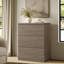 Commode à 3 tiroirs cannelée moderne avec motif escamotable-616967967