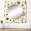 Deeann - Miroir carré bohémien et éclectique pour décoration murale
