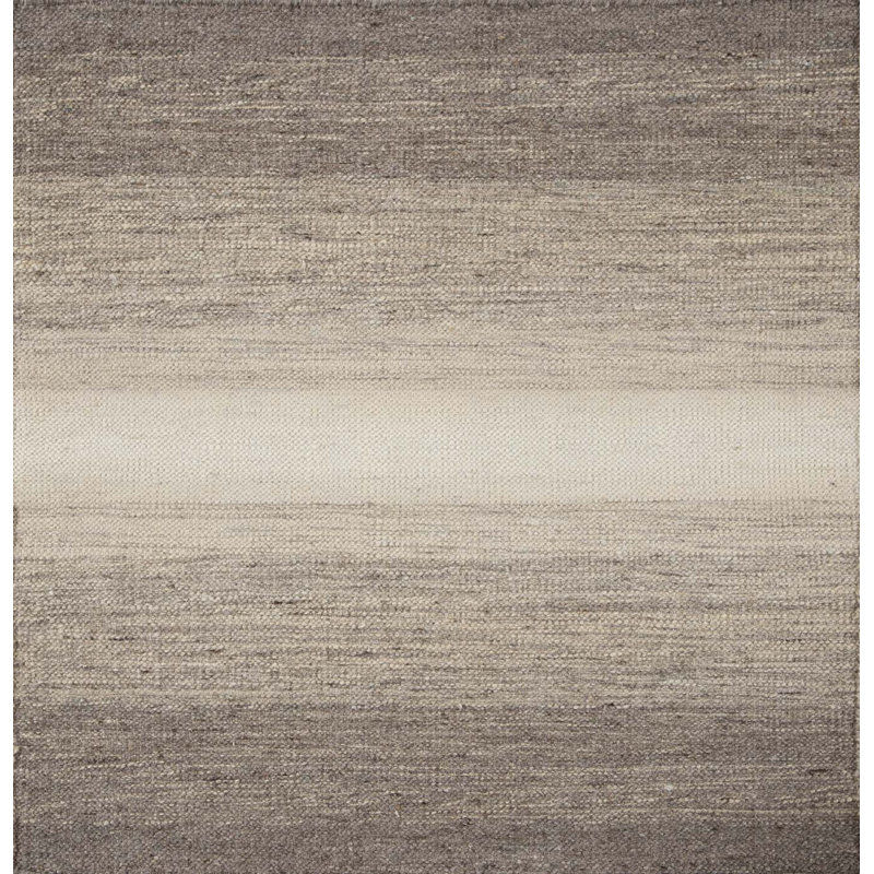 Textures Wool Striped Area Rug in Beige, Runner 3' x 10'